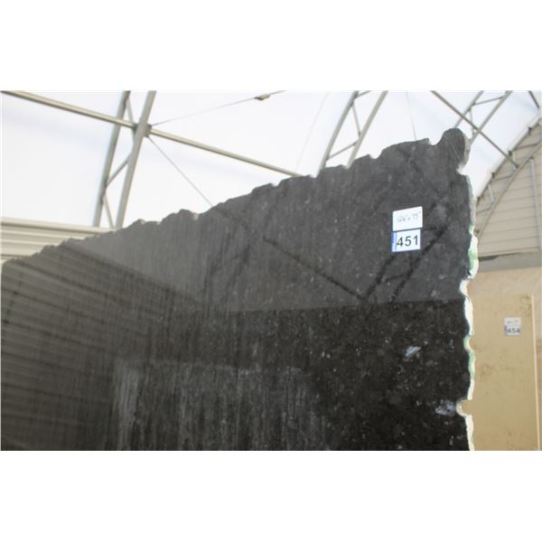 1- Slab, Approx. 126" x 75" x 1 1/4" thick, Antique brown Granite