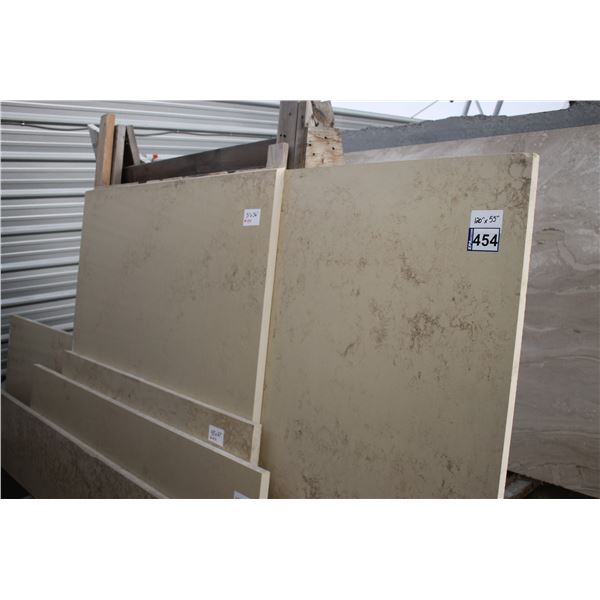 5- Slabs, Various sizes x 1 1/4" thick, Giallo Michelangelo Quartz