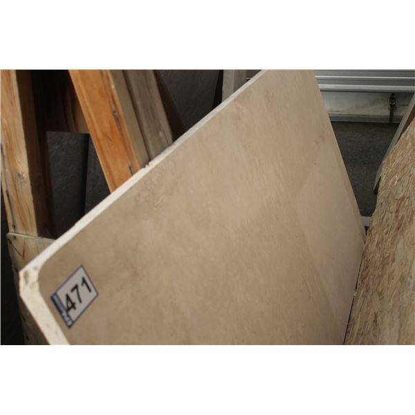4- Pieces, Various size x 3/4" thick and Various sizes x 1 1/4" thick, Beige Limestone