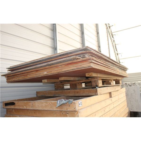 15- Mainly 55" x 96" Partition c/w 17 sheets of various plywood