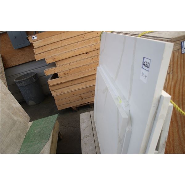 7- Slabs, Various sizes x 1 1/4" thick, Quartz