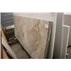 Image 2 : 1- Full slab, Approx. 103" x 49"  x 3/4", Thassos white marble, 1- slab, Approx. 91" x 41" x 1 1/4",