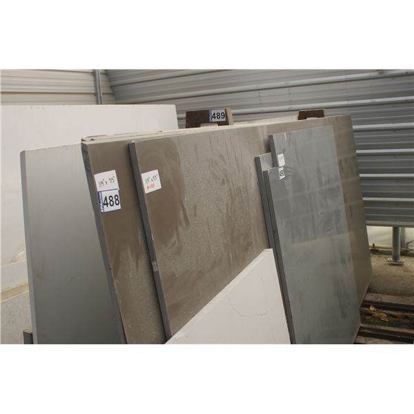 4- Full slabs, Approx. 119" x 55" x 3/4" thick, Desert shade Quartz (so much each x4)