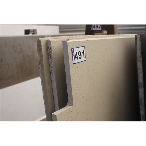 5- Full slabs, Approx. 120" x 55" x 3/4" thick, Desert sand Quartz (so much each x5)