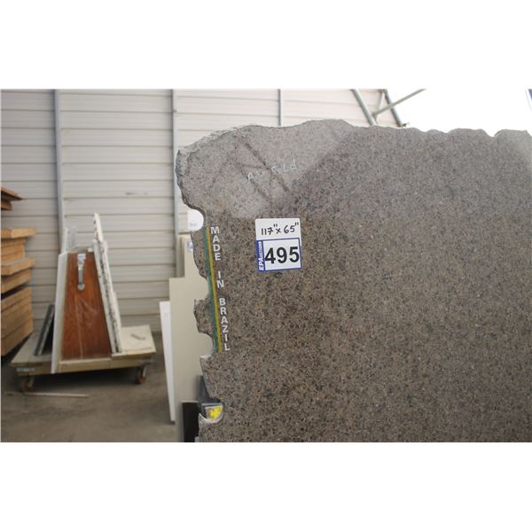 4- Pieces, Various sizes x 3/4" thick, Castor brown Granite