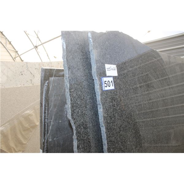 4- Full slabs, Approx. 115" x 61" x 3/4" thick, Nero Impala Granite (so much each x4)