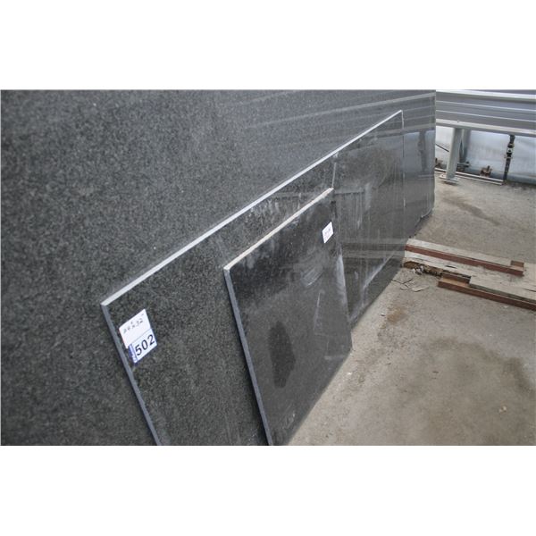 2- Slabs, Various sizes x 3/4" thick, Nero Impala Granite