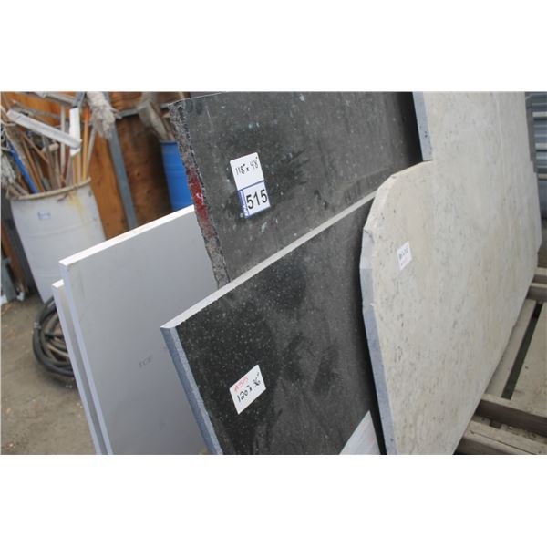 1- Slab, Approx. 120" x 36" x 1 1/4" Zodiak black Quartz, 1- Full slab, Approx. 118" x 48" x 1