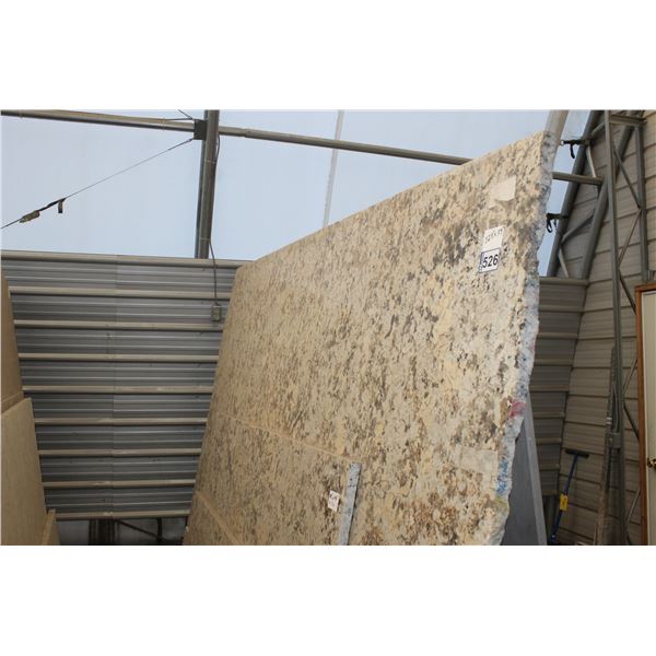 1- Full slab, Approx. 123" x 79" x 1 1/4" thick, Delicates Granite and 2- pces, various sizes