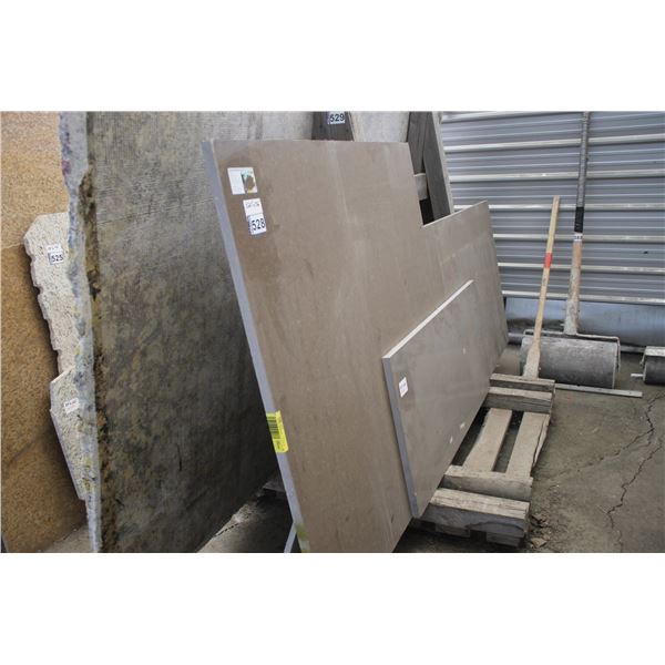 2- Slabs, Various sizes x 1 1/4" thick, Caesarstone 4360 and Casentino brown Quartz