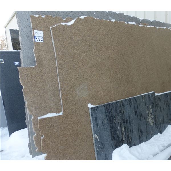 2- Full slabs, Approx. 115"x 66" and 115" x 67" x 3/4" thick, Copper canyon Granite (so much each x 