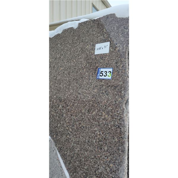 5- Full slabs, Approx. 108" x 71" x 3/4" thick, Castor brown Granite (so much each x 5)