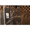 Image 1 : 3- Full slabs, Approx. 119" x 49" and 1- Slab Pce, Approx 77" x 68" x 3/4" thick, Agglo Grey/black, 