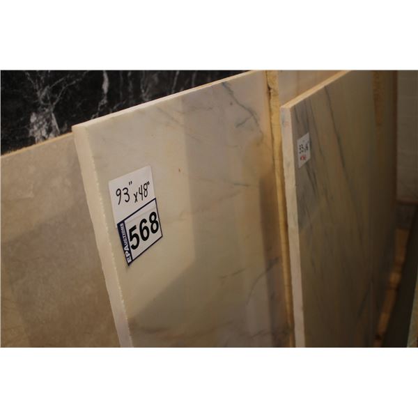 Approx. 8- Slab Pces, Various sizes x 3/4" thick, Marble