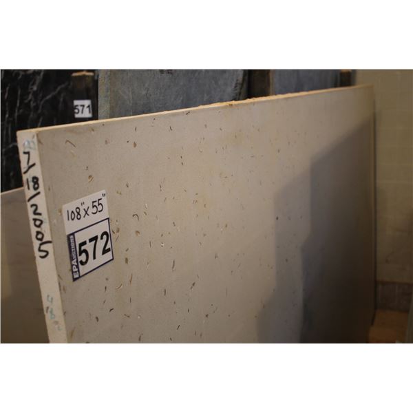 1- Full slab and 6- slab Pces, Various sizes x 3/4" thick, Marble