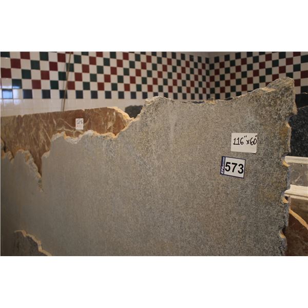 2- Full slabs and 1- slab Pce, Various sizes x 3/4" thick, Marble and (1) Serizo Granite