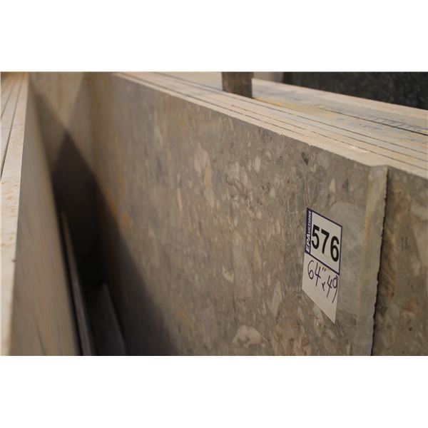 1- Pce, Various sizes x 3/4" thick, Royale grey Marble