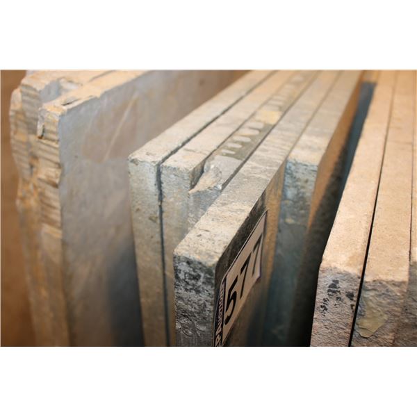 6- Slabs, Approx. 118" x 48" and (1)- 85" x 48" x 3/4" thick, Agglo green Marble (so much each x6)