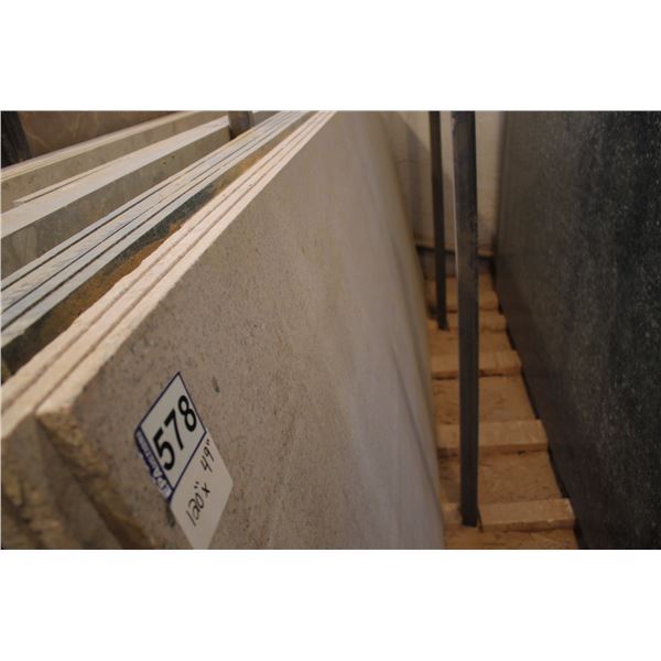 3- Full slabs, Approx. 120" x 48" x 3/4" thick, Agglo pink Marble (so much each x3)