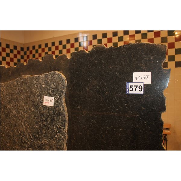 2- Full slabs & Various sizes x 3/4" thick, Ubatuba and Laurention Granite