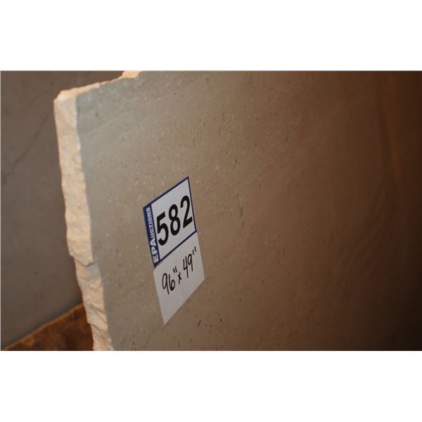 1- Slab Pce, Approx. 96" x 49" x 3/4" thick, Marble