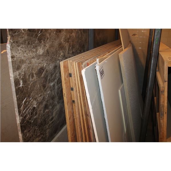 Qty of Drywall, plywood, ceiling tiles and terrazzo mold