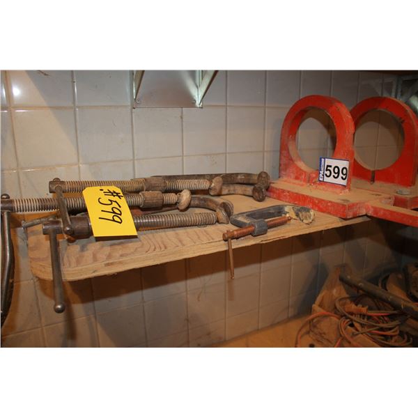 Booster cables, ropes, c-clamps and lifting brackets