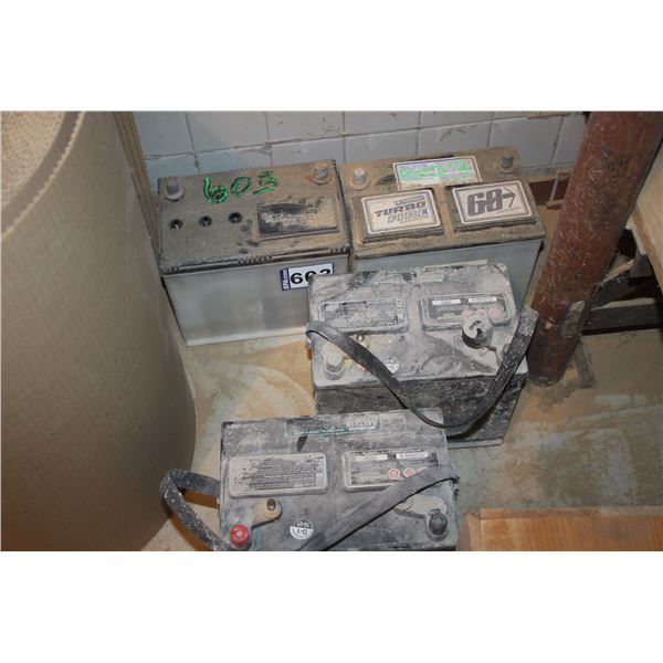 4- batteries and wooden box