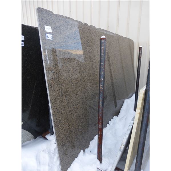 1- Slab, Approx. 118" x 70" x 3/4" thick, Tropical brown Granite