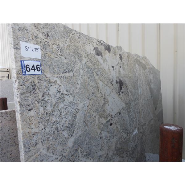 1- Slab, Approx. 81" x 75" x 1 1/4" thick, Crazy horse Granite