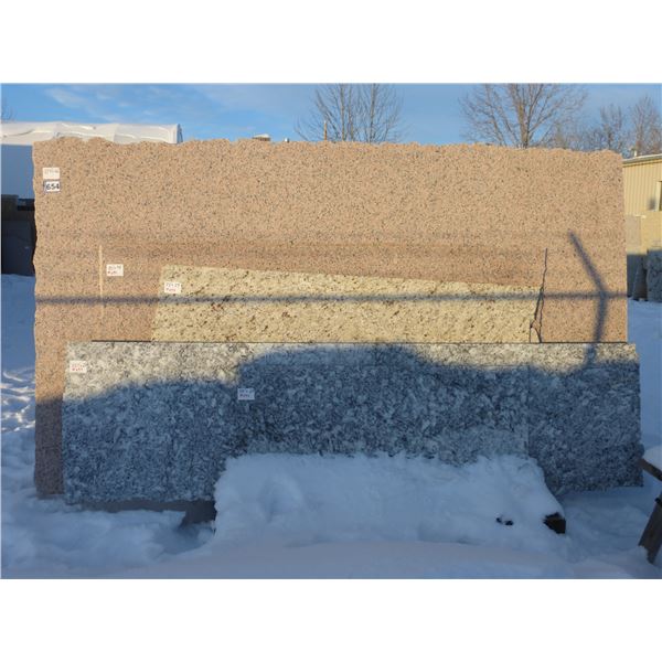 7- Slabs, Various sizes x 3/4" thick, Pink, Venetian gold, Serizio