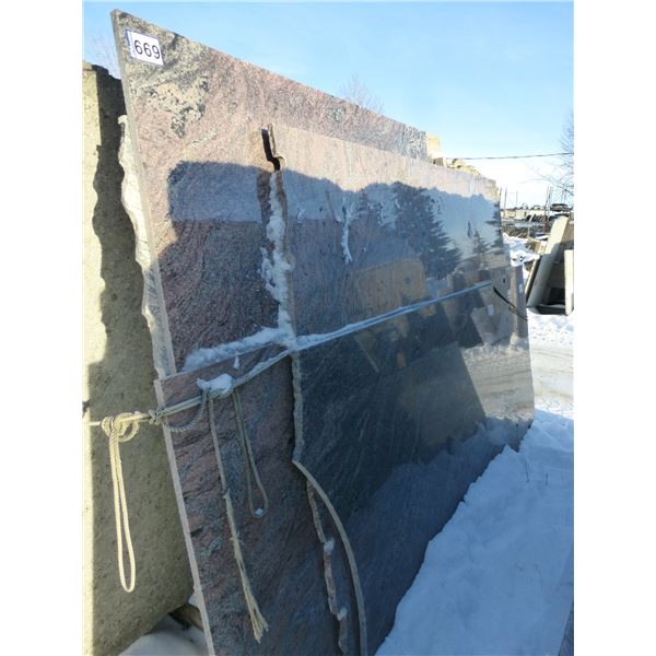 5- Slabs, Various sizes x 3/4" thick, Paridiso Granite and various colors