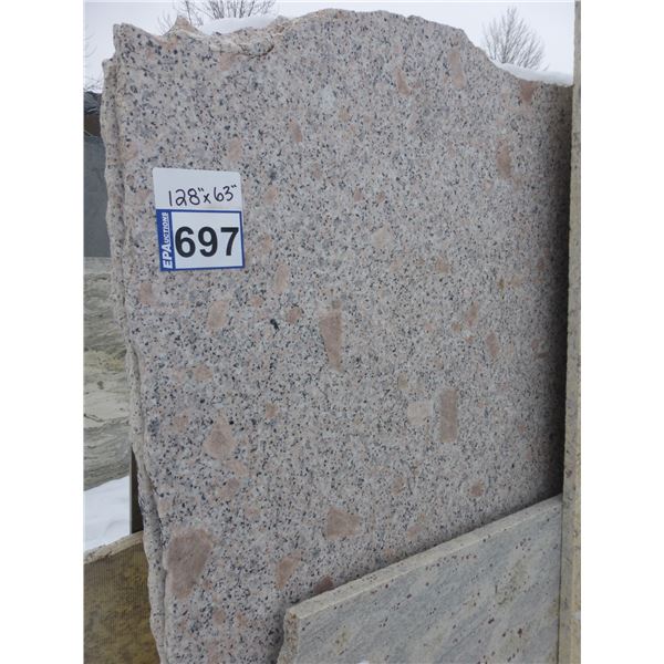 1- Slab, Approx. 108" x 60" x 3" thick, Terrazzo precast and Approx. 128" x 63" x 3/4" thick, Cascad