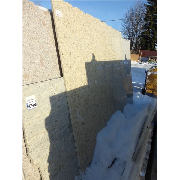 3- Slabs, Various sizes x 3/4" thick, Kashmere gold and Kashmere white Granite