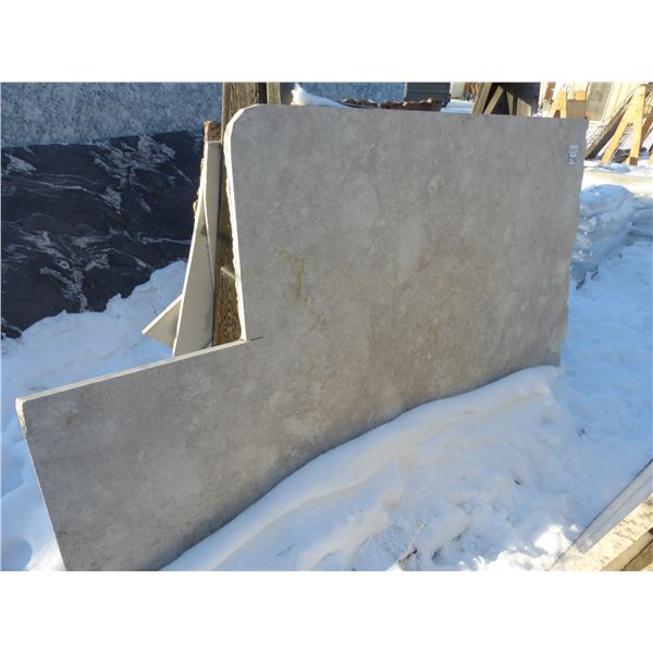 1- Slab, Approx. 98" x 53" x 1 1/4" thick, Limestone (Diano realle)