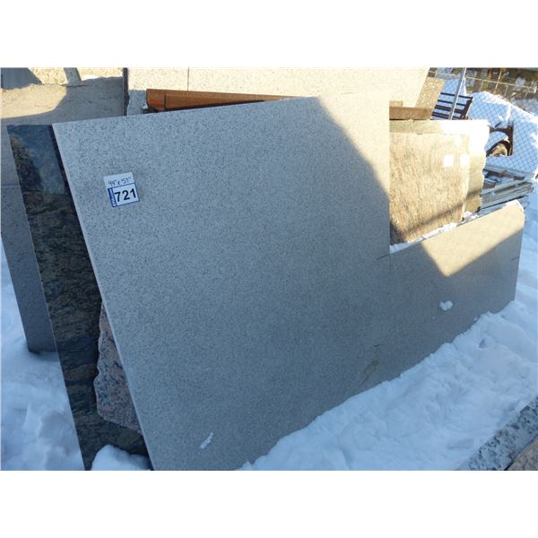 Approx 10- Slabs, Various sizes x 1 1/4" thick, Baracudo, Caladonia Granite, and various color Quart