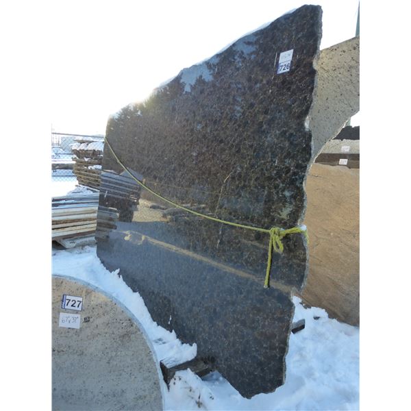 4- Slabs, Various sizes x 3/4" thick, Verde butterfly Granite, 1 1/4" thick, Stanstead white Granite