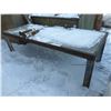 Image 1 : 8' x 36" Heavy work table c/w adjustable legs