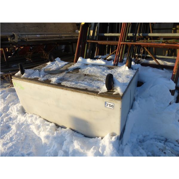 53" rolling plastic tub