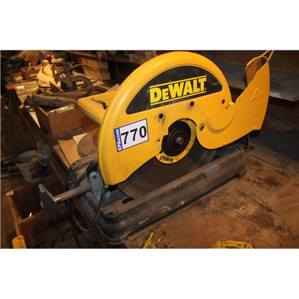 DeWalt cut-off saw & 4- blades (working order)