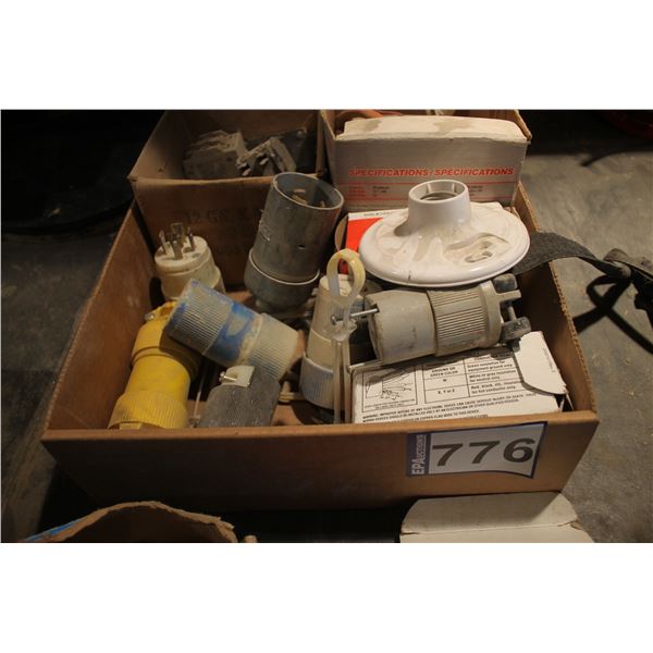 Box of electrical & plugs, bolts ands Hilti access.