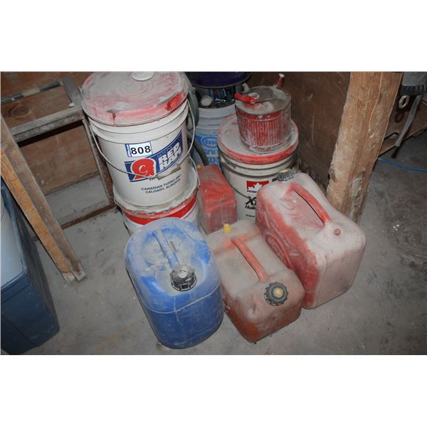 Jerry cans & misc. oils
