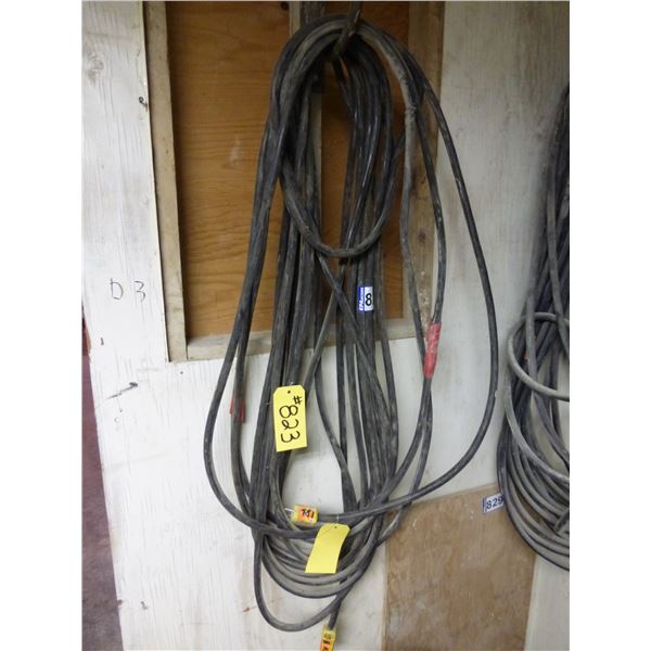 1- Lot of heavy ext. cords, approx. 100'
