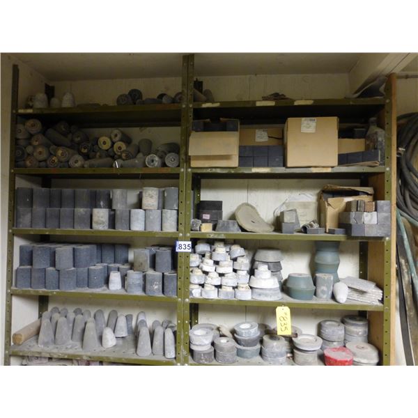 Huge qty of grinding stones, cylinder stones, cones, carborundum stones, flap grinding wheels and mi