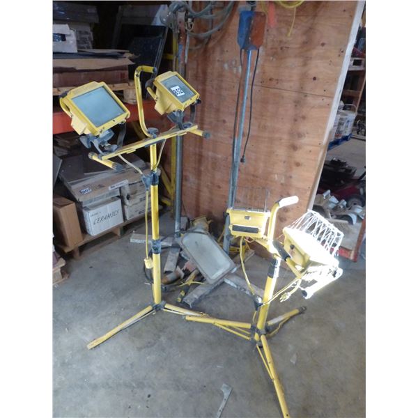 Ext. cord, 2- Water hoses, 4- light stands and qty of lights