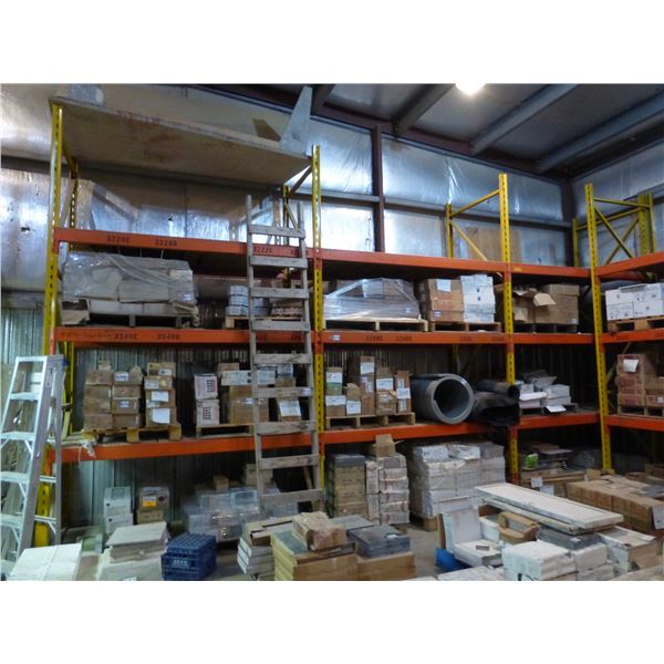 3 Section pallet racking, 95" x 46" x 156" H (4 levels) (Can not be removed until Feb 15th)