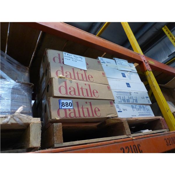 Approx. 8- boxes 4 1/4" x 4 1/4" green and Approx. 14- boxes of 4" x 4" black, ceramic tile