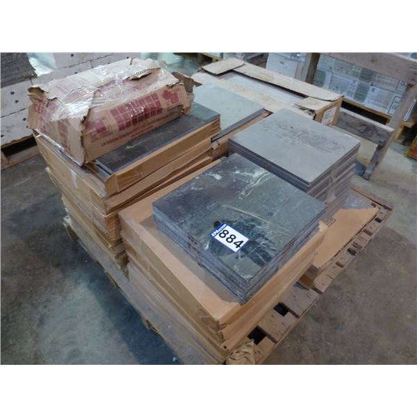 Approx. 14- boxes of 16" x 16" natural marble tile, Qty of 12" x 12" natural marble and qty of assor