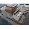 Image 2 : Approx. 7- boxes of 12" x 12" marble tile, Approx. 2- boxes of glass blocks, 6" x 6" quarry tile and
