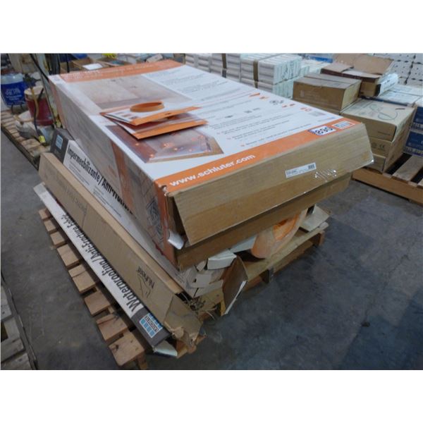 Schluter 48" x 48" shower kit, 1- roll of Ditra (30 sq meters), Laticrete waterproofing fabric, 1- r